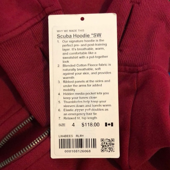 Size 4 Lululemon SeaWheeze Scuba Hoodie - Picture 11 of 11